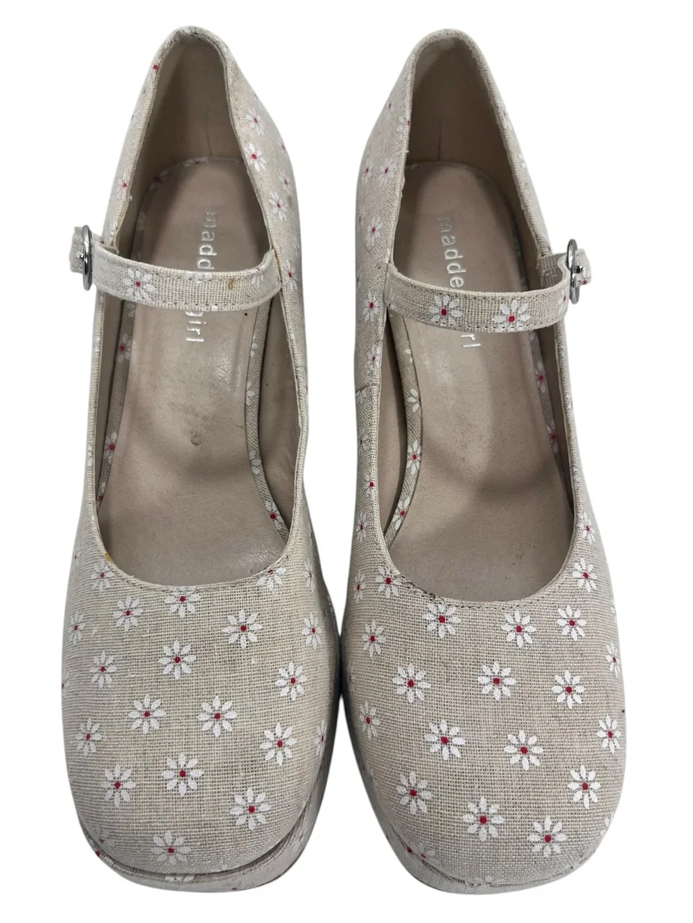 Madden Girl Mantel Floral Mary Jane Platform Heels